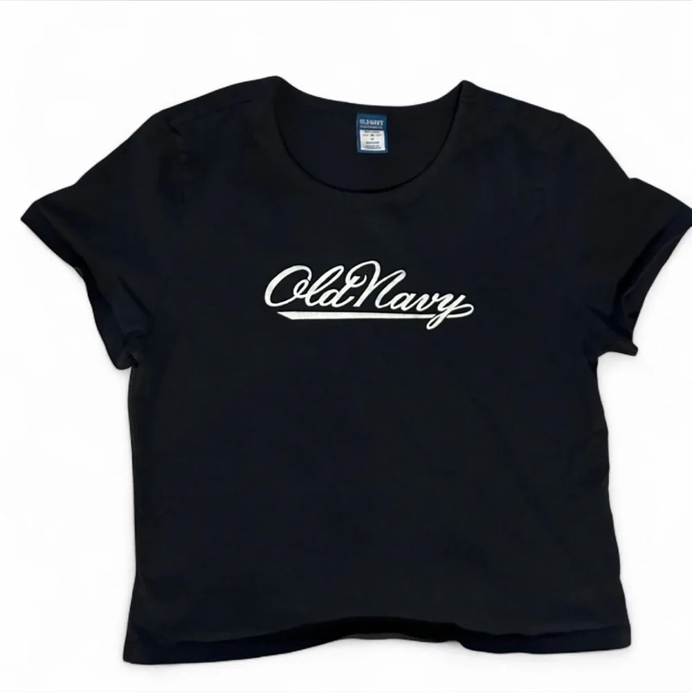 NWOT Old Navy Navy Blue Baby Tee Women’s Medium - Picture 1 of 2